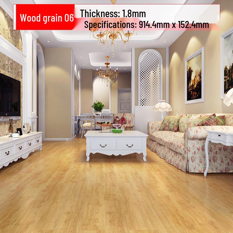 

Wood Grain PVC Self-Adhesive Floor Stickers: Thick, Wear-Resistant, Waterproof, Easy to Apply on Cement Floors 152.4mm x 914.4mm