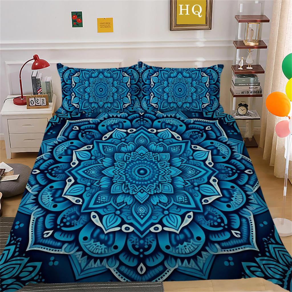 3D Digital Printing Bedding Set Bohemian Datura Quilt Cover Pillow Case Home Bedding Set AU/EU/US Full Size Single/Double Bed