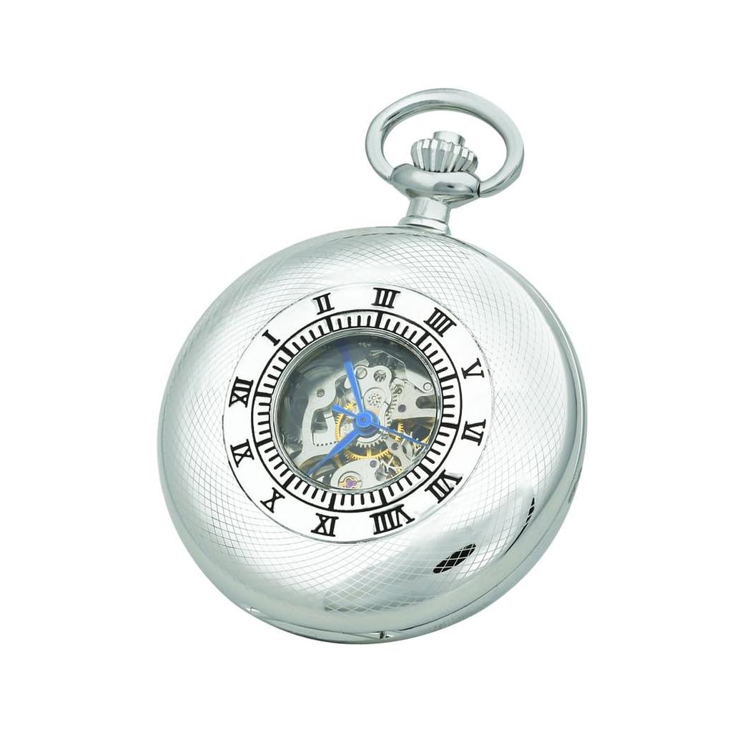 Charles Hubert DWA043 Mechanical Skeleton Pocket Watch with Movement Men's Hand-Wound
