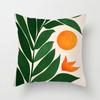 Leaf plant Sunset Print Hold pillowcase Modern landscape color hold pillowcase Home decoration fashion cushion set 45x45cm