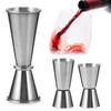 Stainless Steel Dual Shot Drink Spirit Measure Jigger Cocktail Shaker Measure Cup Kitchen Bar Tools