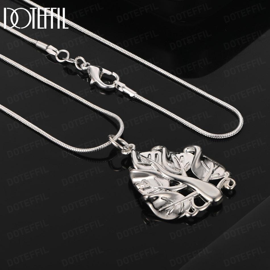925 Sterling Silver Fashion Jewelry Tree-Shaped Pendant Necklace