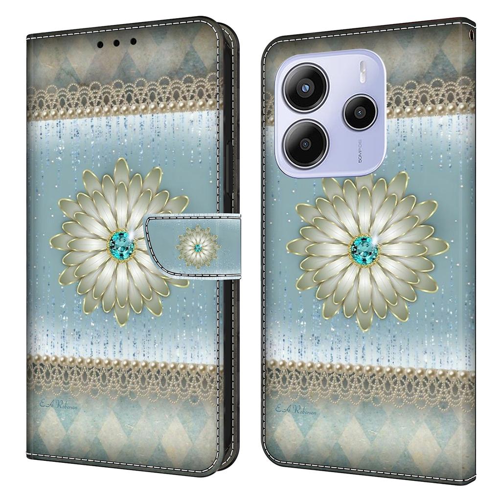 For Xiaomi Redmi Note 14 5G Wallet Case Pattern Printing Stand Leather Flip Phone Cover