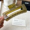 Korean Style XL Hollow Square Shark Claw Hair Clip for Women's Buns