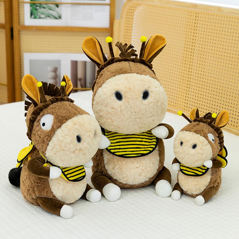 Creative Bee Donkey Plush Toys Children's Sleep Comfort Pillow Event Gifts Hiker Souvenir Birthday Gifts
