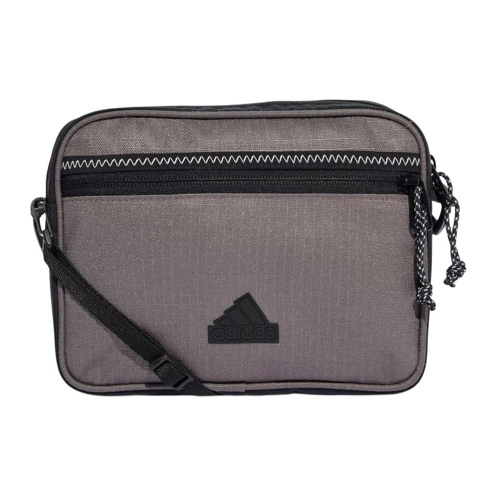 New Adidas Recycled Polyester Portable Crossbody Bag, Shoulder Bag Unisex Charcoal Gray & Black IQ0909