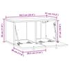 Wall Mounted TV Cabinet Reclaimed Wood Look 59.5 X 31 X 30 Cm