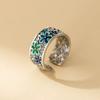 Ethnic Drip Glaze Flower Adjustable Rings for Women Classic Sweet Fashion New Jewelry Gift Party Birthday Anillos