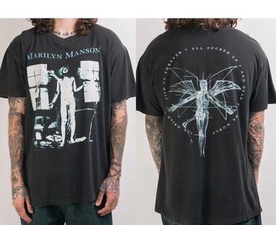 1996 Marilyn Manson Antichrist Superstar Μπλουζάκι 2 όψεων Unisex