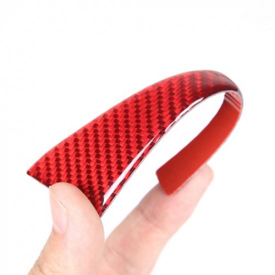 Red Carbon Fiber Dashboard Navigation Side Sticker For BMW 5 Series G60 I5 2024+