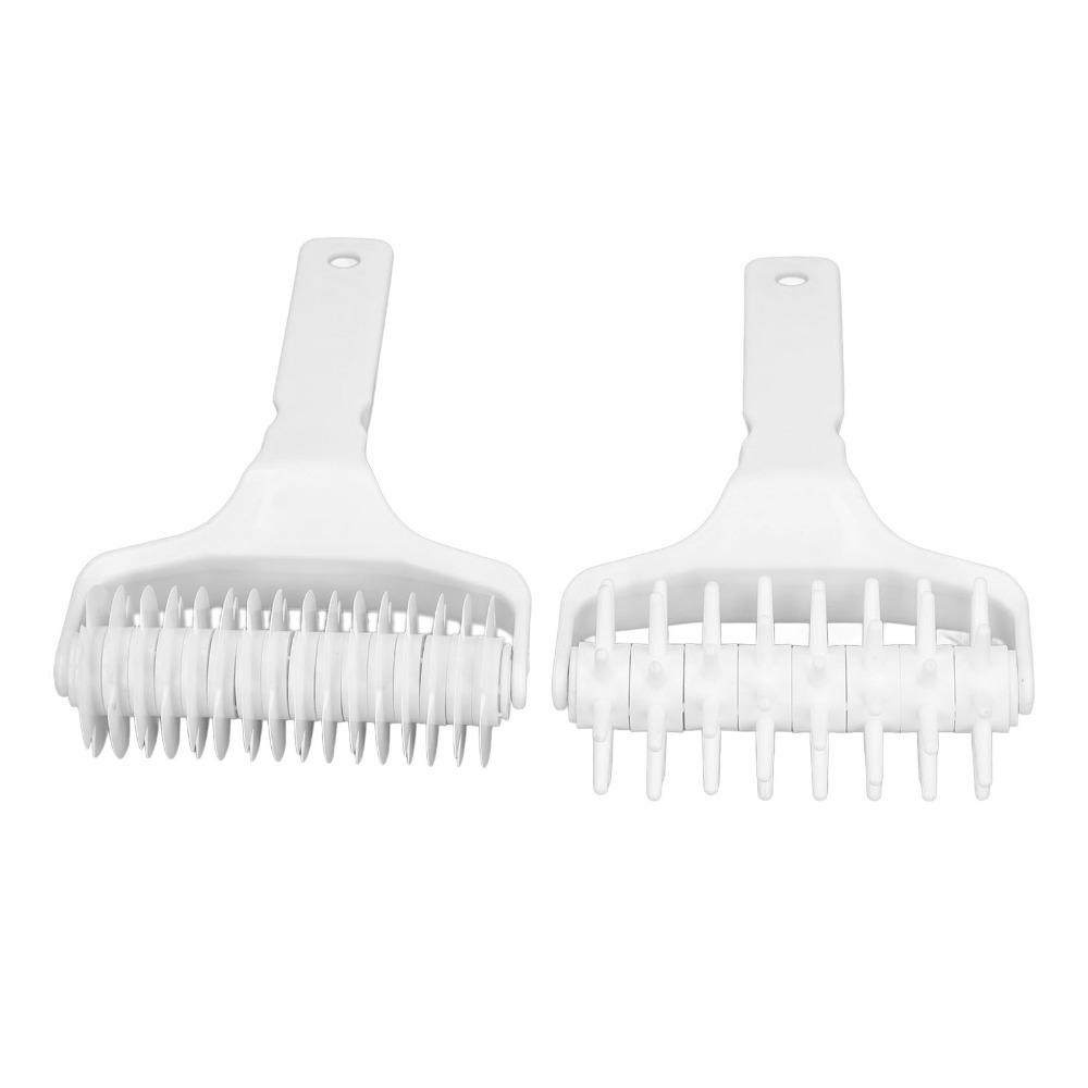 2pcs Long Handle Pizza Crust Roller Docker Plastic Pizza Dough Docker  Making Pizza