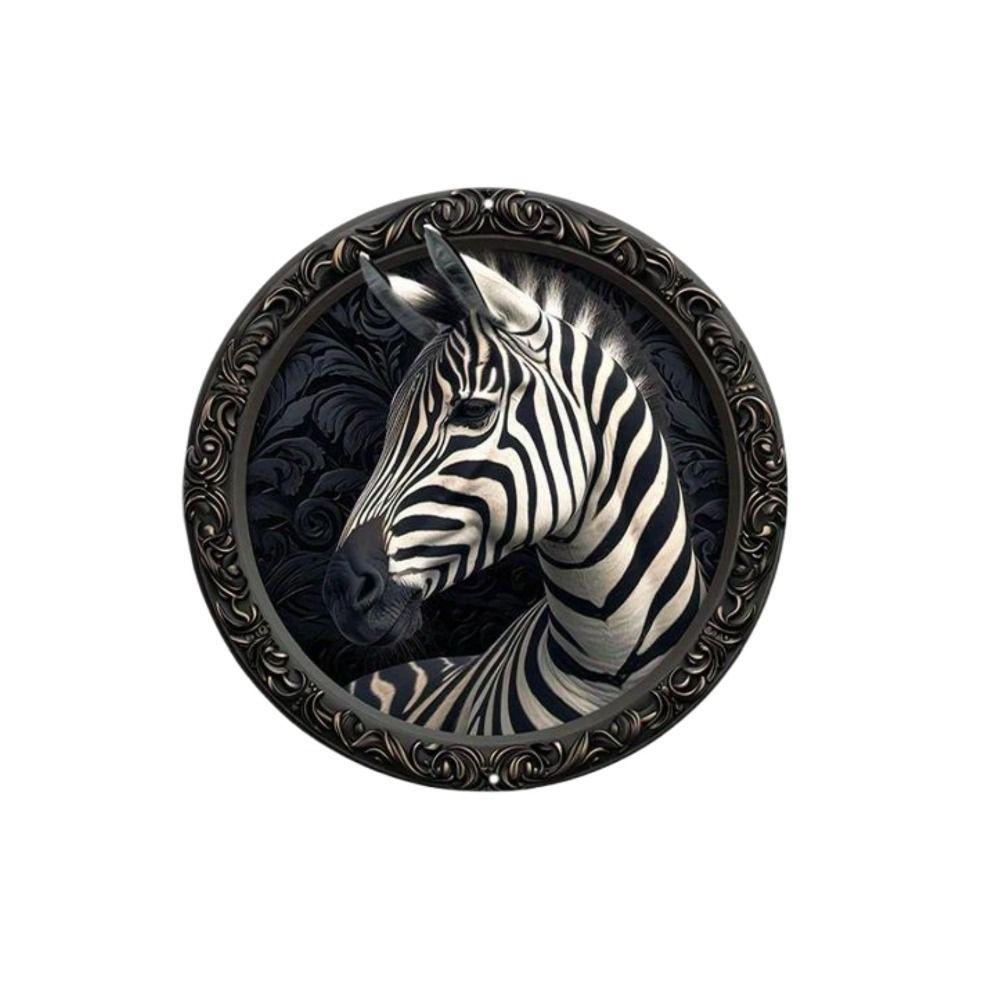 Винтажный Круглый Венок-Маска Алюминиевая Художественная Панель Декор Стены 20x30см