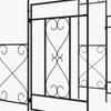 Decorative Garden Arch With Gate Black
