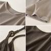 IHIMI French Linen Camisole Dress & T-shirt Two-Piece Set
