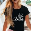 Team Bride Matching T-Shirts Diamond Ring Graphic Tees Bachelorette Hen Party Summer Short Sleeve O Neck Tops for Bridesmaids
