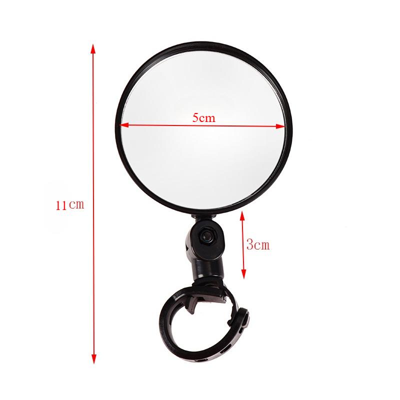 1 Pair of Bicycle Rearview Mirrors Wide-angle Convex Mirror Bicycle Accessories Silicone Handle Rearview Mirror White