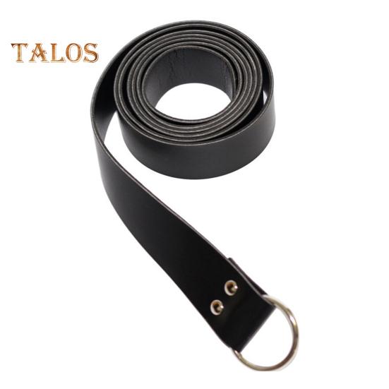 

Ремень в стиле ретро с геометрической металлической пряжкой, искусственная кожа, пояс с узлом, пояс унисекс в стиле средневековья 160cm чёрный