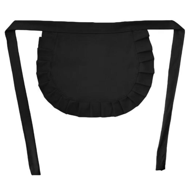 Maid Half Apron Cosplay Waist Apron Costume Cooking Aprons Kitchen Party Favors Maid Cosplay Accessories for Girls Women