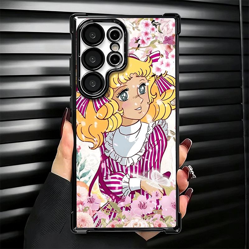 Anime Candy Candy Plating Phone Case For Samsung Galaxy S24 S25 FE S26 Edge S23 Ultra S22 S21 Plus S20 Anti-Fall Airabag Cover