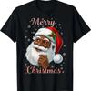 African American Santa Christmas Cool Black X Mas T Shirt Comfortable Top For Everyday Wear B