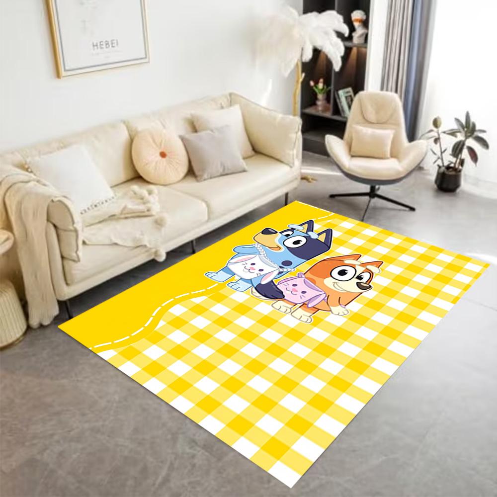 Bluey Family Adventure Carpet Perfect for Entryway Playrooms Game Room Living Rooms Antislip Carpet Anime Office Decor Gift for Festivals