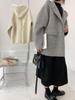 Plus Size Hooded Loose Wool Coat with Plush Lining - Women's Trendy Winter Cape Jacket.