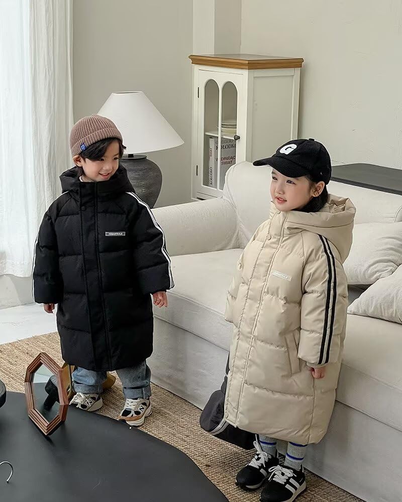 Kuhvvse Down Down Boys and Long Down Long Warm and Warm for Sizes Kids' Jacket, Coat, Junior, Girls, Outerwear, Length, Filled, Hooded, Children's