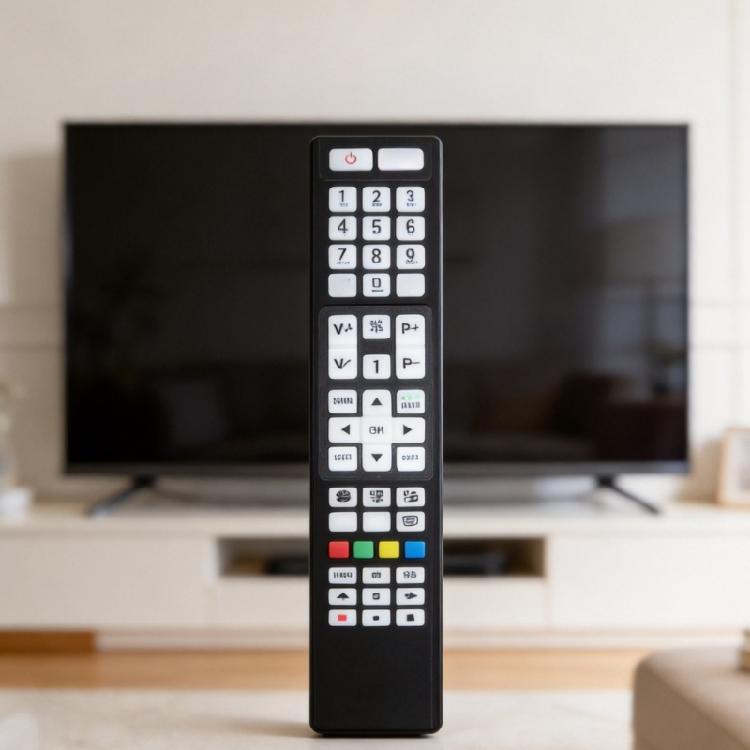 TV Remote Controller for RC4848F with Lighted Keypad and Direct Access to Number Entry, Sound Adjustment, Stations, Menus, Navigation, Media Functions