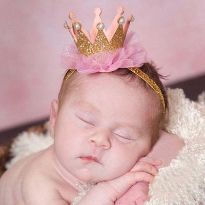 2017 Diademas de Corona de Perlas para Bebé para Niñas Bebé Brillante Lindo Princesa Bebé Accesorios de Corona