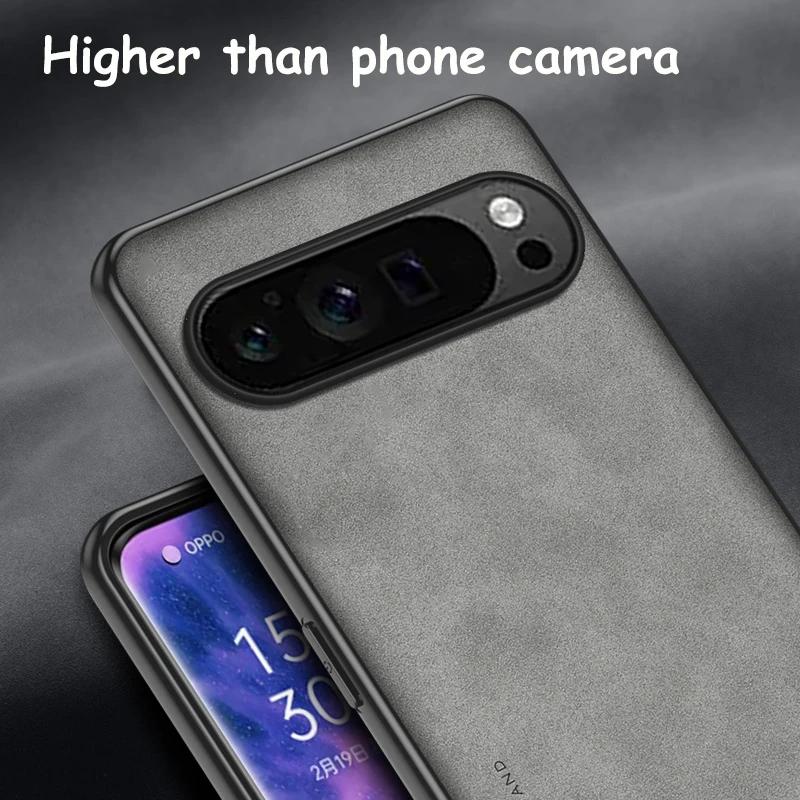 Luxury Leather PU Plain Color NonSlip Phone Cover For Google Pixel 10 9 8 7 6 A Pro XL Matte Soft Shell Antifall Protective Case