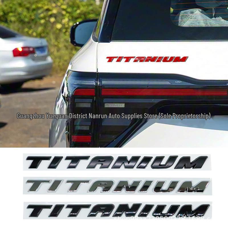 TITANIUM: Premium metal trunk sticker for Ford Mondeo and Escape models.