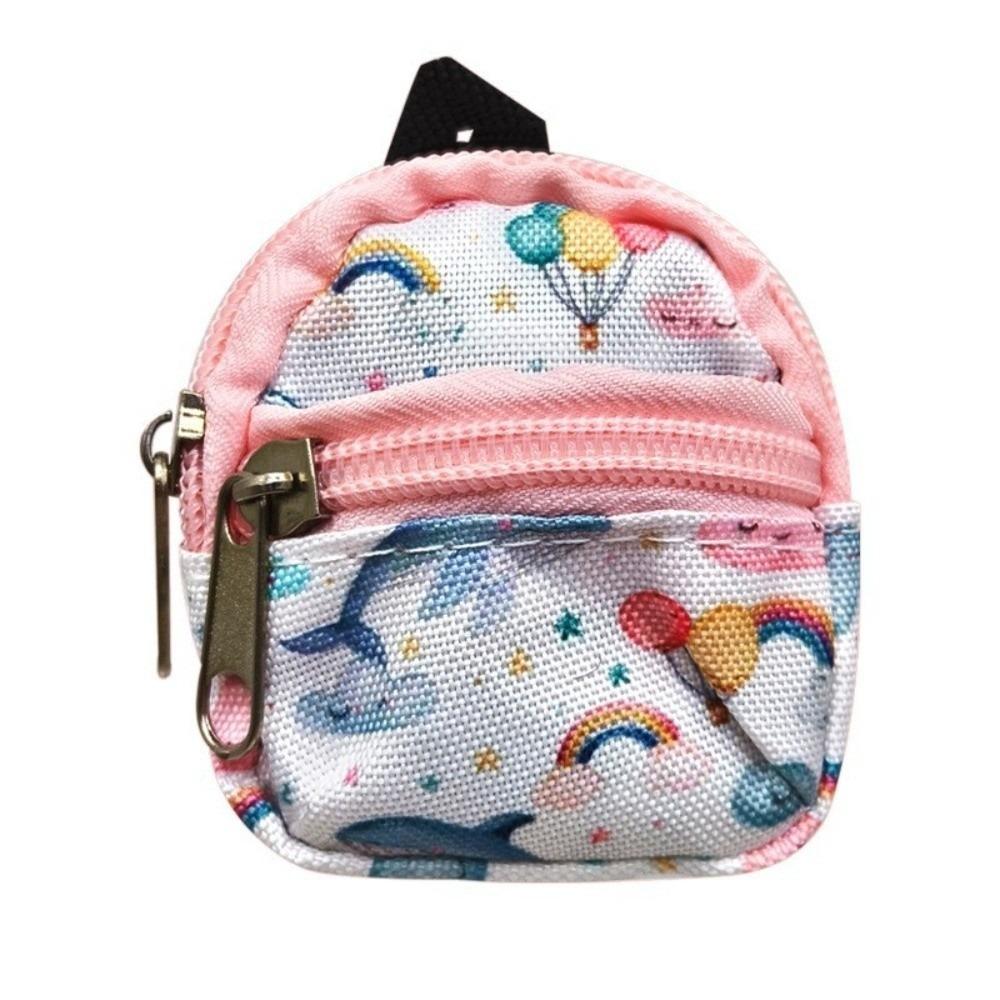 

Cute Flower Schoolbag Doll Bag Toys Hand-made Dolls Clothes Accessories BJD Doll Backpack 1/6 BJD рожевий