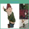 Naughty Gnome Garden Funny Ornament Durable Resin Dwarf Lawn Yard Outdoor Decor Sculpture