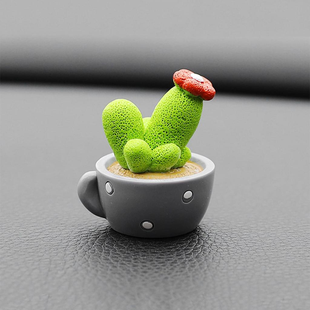 4pcs Interior Car Dashboard Decorations, Potted Plants Art Decoration Best Gifts Birthday Graduation