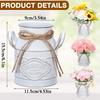10pcs 6.1 Inch Farmhouse Vase Decor Milk Can Vintage Flower Jug Galvanized Metal Vase with Handle Rustic Flower Buckets