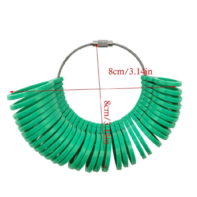 Plastic Finger Rings Size Gauge 5 Color Variants Precisions Measurement Supplies Portable Jewelry Accessory 8x8x5cm
