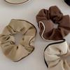 Ponytail Holder Hair Tie Elegant Black White Hair Scrunchies Milk Coffee Color Large Intestine Hair Ring Hair