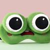 Adjustable Frog Sleep Mask Plush Sleeping Aid Eye Mask Frog Blockout Light Eye Cover  Airplane