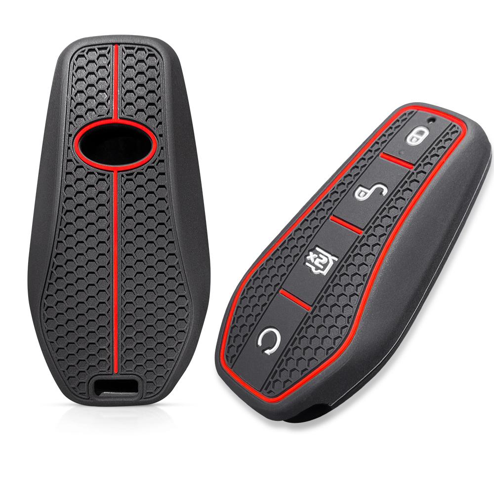 4 Buttons Silicone Car Key Cover Case Shell Keyring For Byd Song Pro Han Ev Max Tang Dm Qin Plus Yuan Dolphin E2