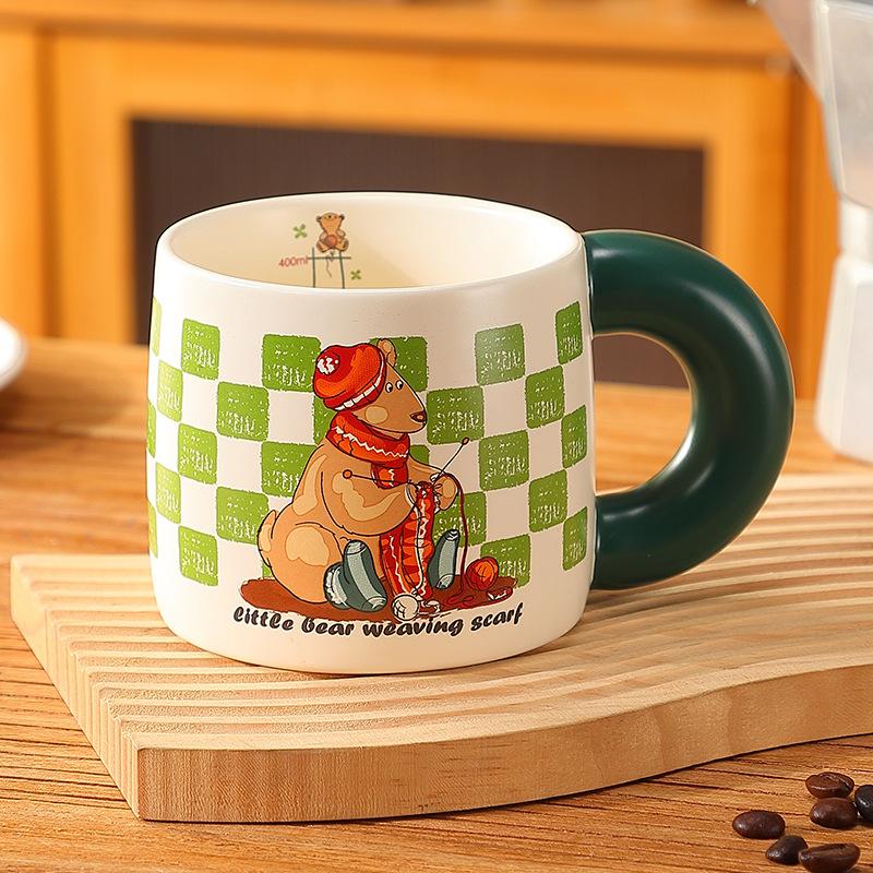 Nordischer Bär Milch Retro Tasse Niedlich Kreatives Geschenk Kaffee Keramiktasse Geschenk Tasse