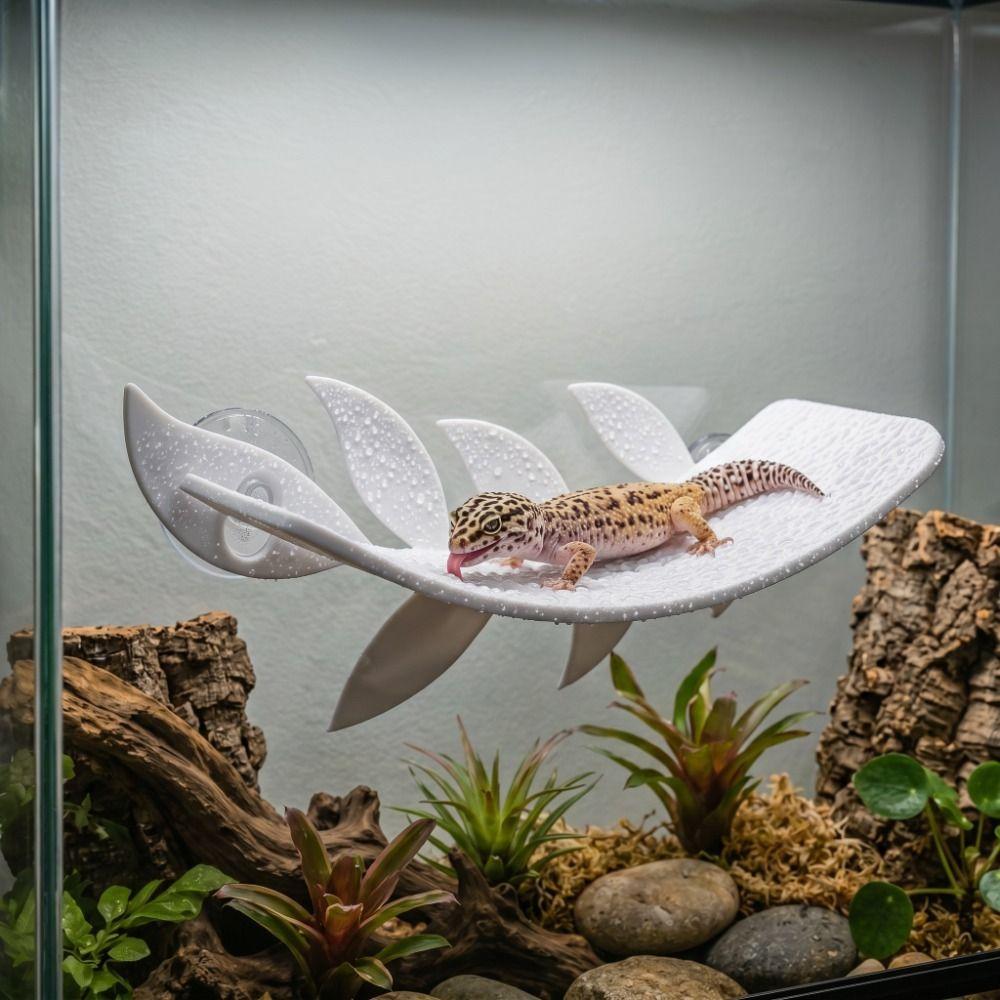 Leaf Shape Lizard Habitat Leaf Simulated Leaves Suction Cups Resting Terrace Plastic Naturalistic Climbing Rest