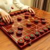 Large Portable Solid Wood Chess and Chinese Chess Set for Students and Adults with Beech Wood Pieces and Wooden Board