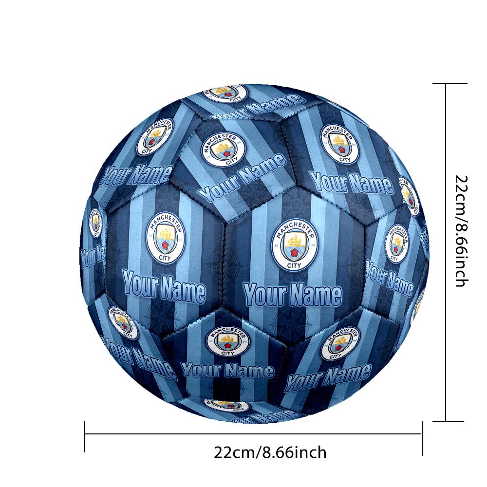 Personalized Size 5 Football Manchester City Pattern Outdoor Game Sports Ball Gift