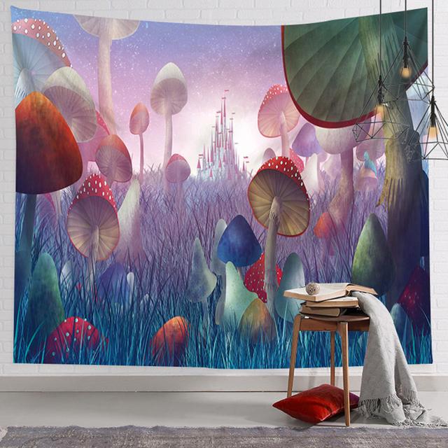 Mushroom Tapestry Wall Decor Boho Decor Psychedelic Hippie Boho Tapestry Decor Witchcraft Wall Covering Decor
