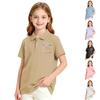 Girls School Uniform Short Sleeve T-Shirt Print Casual Top for Back To School