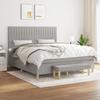 3137333 vidaXL Divan Bed with Mattress Light Grey 180x200cm Fabric