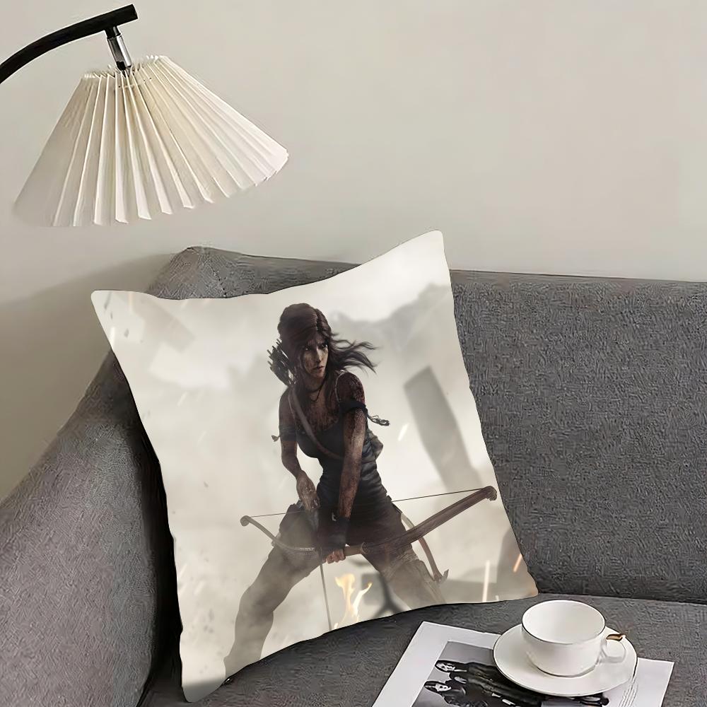 

SShadow Of The TombB Raider Cushion Cover Pillowcase Ultra Soft Skin Friendly Fabric Cloud Like Comfort Concealed Zipper 30x30cm