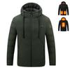 Unisex Smart Heated Winter Jacket with Hood - Rechargeable and Temperature-Controlled.