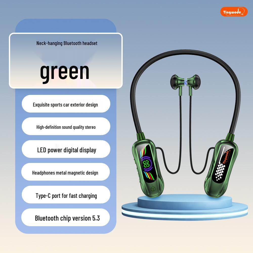 Top-Selling Neck-Hanging Wireless Headphones with HD Sound, Power Display, and Long Battery Life