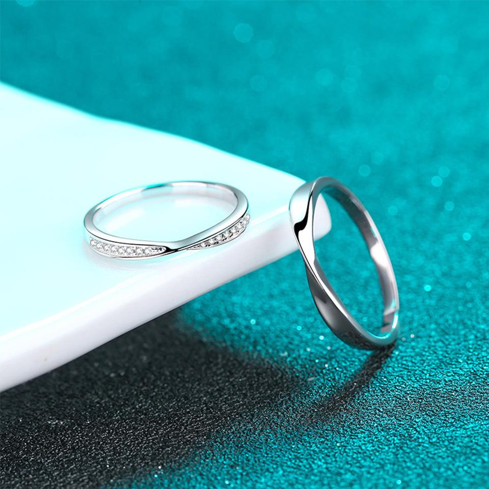 Real CopperMoissanite Ring Promise Wedding Couple Rings Valentine's Day Anniversary Gift Unisex Band for Women Men